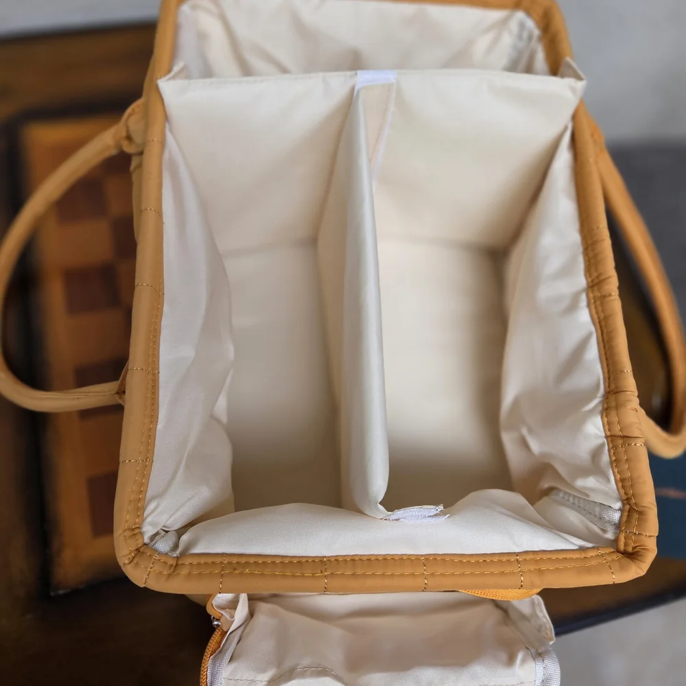 Quilted Orange Baby Bag
